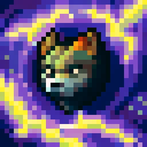 Wolf avatar, portrait, glowing eyes
