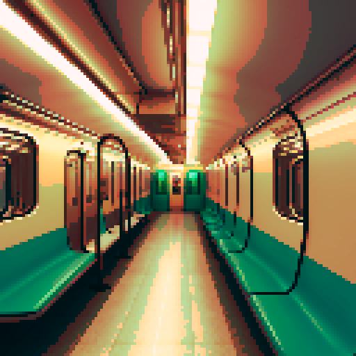 Subway metro train in tunnel, communicating via radio