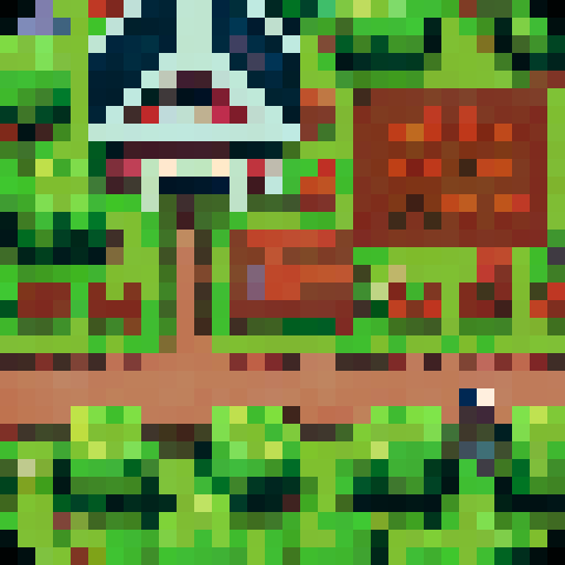 Tree for game, dark outlines