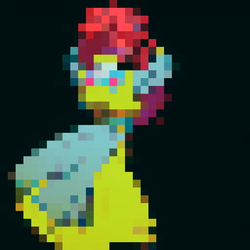 Back view of character