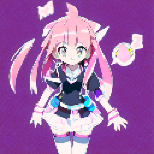Neptune Hyperdimension Neptunia, pink-haired girl with short length hair, wearing a white jersey parker shirt, anime style