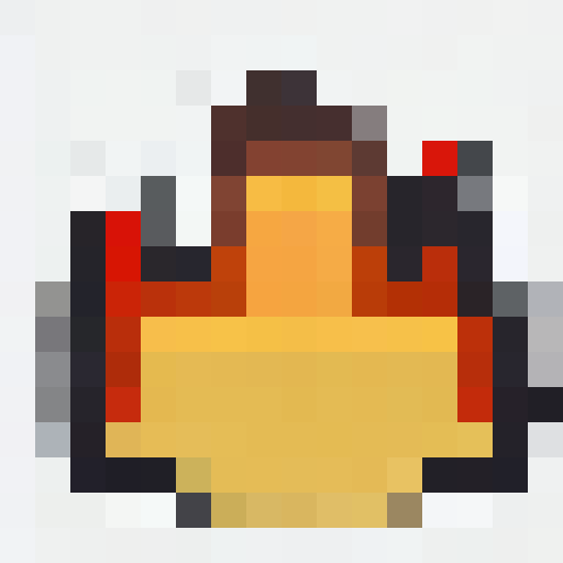 fire, blazing with vibrant hues, pixelated flames flickering in a mesmerizing dance, close up of a fierce game icon, a 16x16 portrait awash in fiery intensity