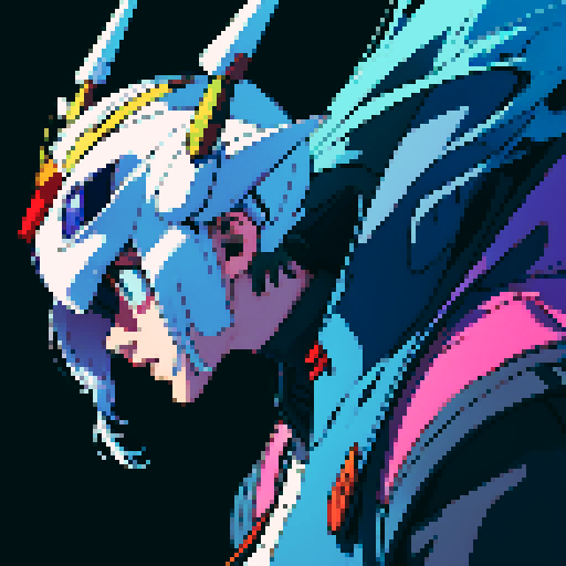 Pixel art, ghost, gundam