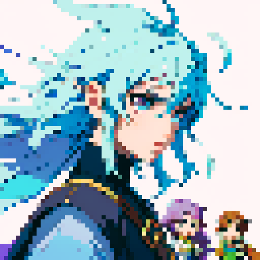 four characters that are all the same style, orientation, and size, but each have their own unique variations
