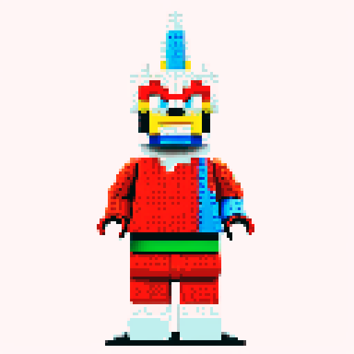 lego pixel, vibrant colors, blocky shapes, small plastic bricks, isometric perspective, retro video game, low resolution, 8-bit graphics, sharp edges, square grid, limited color palette, nostalgic feel, brick-built characters, iconic lego logo, digital recreation, detailed textures, crisp lines, simplified forms, nostalgic gaming vibes