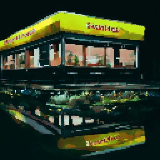 Waffle House on a black background