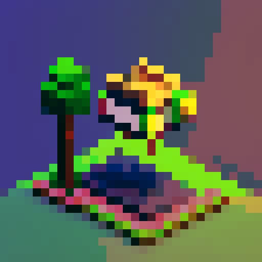 Minecraft, 2D, onion sprite, pixel art, iconic character, custom resource pack, vibrant colors, detailed shading, retro aesthetic