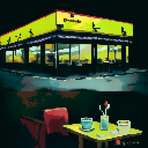 Waffle House on a black background