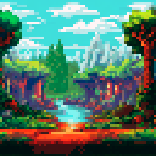 RPG Battle background, forest 