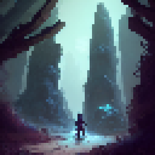 "Goblin thief, armed with a jagged dagger and wearing a ragged cloak, sneaks through a misty forest filled with glowing mushrooms and ancient ruins in a fantasy RPG art style."