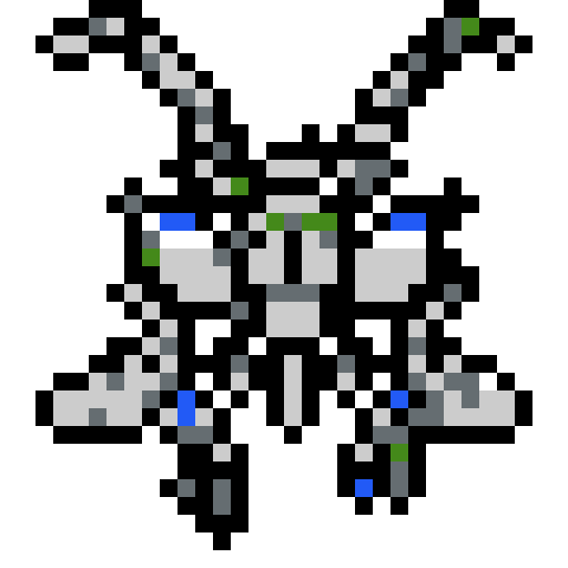 praying mantis helmet, retro 8-bit, intricate detailing, sharp angles, pixel art, background black