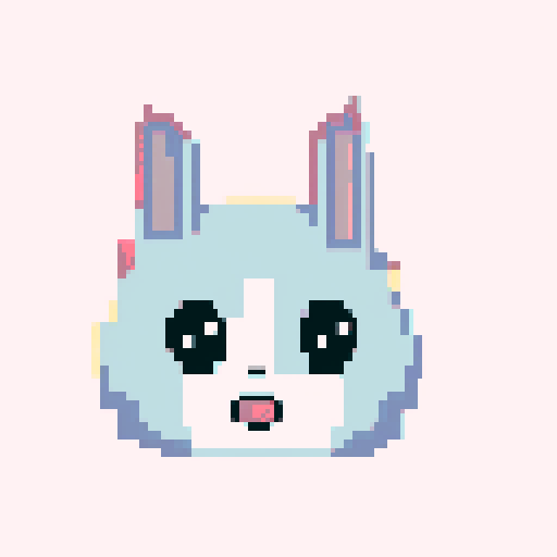 pixel art with a white background and a contour for the shape