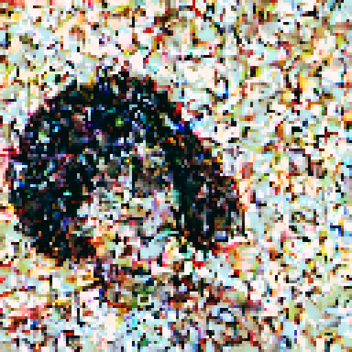 "Anime girl gazes at swirling 2D shapes in pinks, purples, and greens while "@3ab3z" glows in small font at bottom left of image."