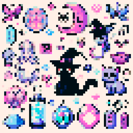 whimsical witchy motifs