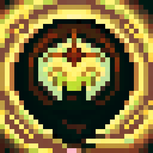 Sand worm from Dune, game icon, 32x32 pixel art, sRGB, skill art, close up, portrait, menacing, textured scales, glowing eyes