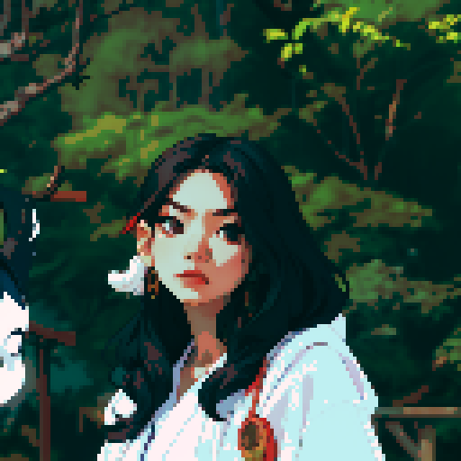 Southeast Asian woman, long wavy hair, White skin, oval face, black eyes, age 20, wearing a robe