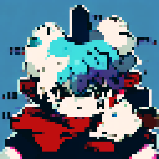 basilisk, blue and white color scheme, pixel art, sRGB