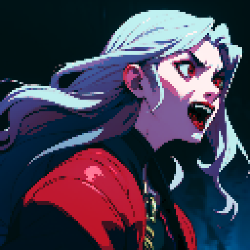 vampire fangs, sucking blood