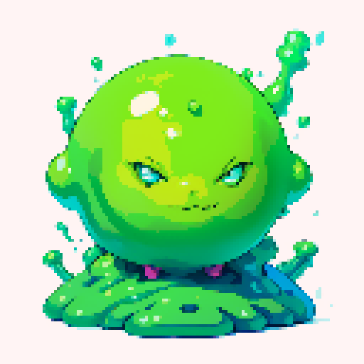 slime, dynamic shape, slime shooting out, slime attack, transparent background, no backdrop, no characters, no humans