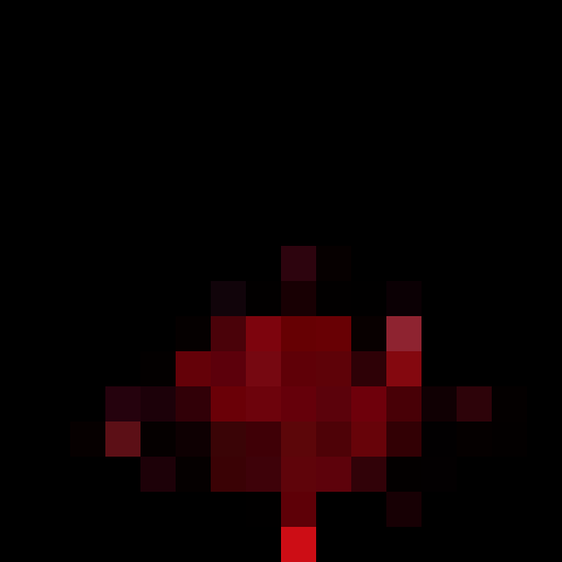 red spider lily, rendered in a 16x16 pixel portrait style