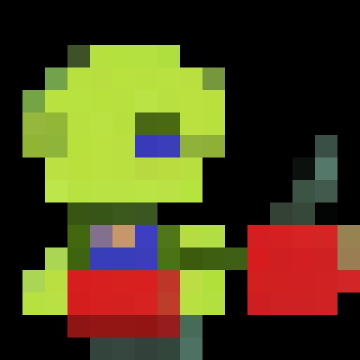 make a cool pixel portrait of this alien fellow here