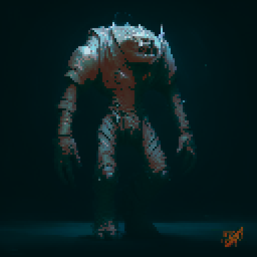 Tall Grey stone golem