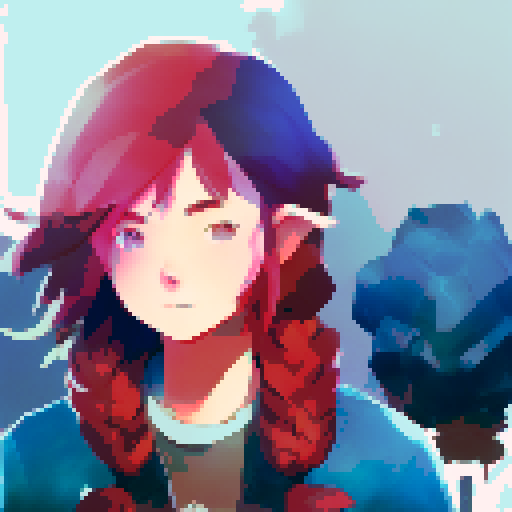 cliff, someone standing with arm shading eyes, city below, satellite in sky, landscape portrait