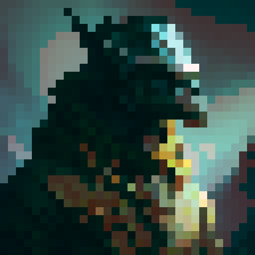 dark lord, medieval fantasy style, sinister aura, glowing eyes, blackened cloak, ornate cape, ancient mask, weapon at his back, looming presence, intense shadows, intricate details, torso view, looking at his right, zoom in
