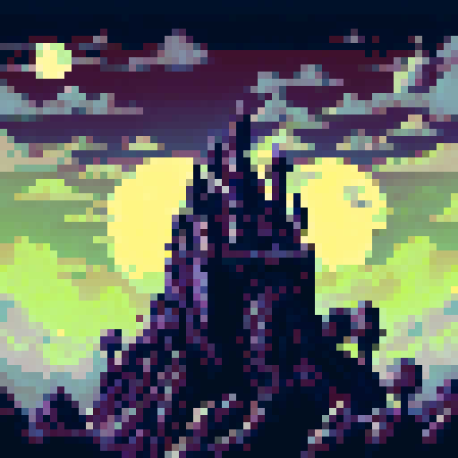 Gargoyles perched atop mossy stone walls, a full moon casting eerie shadows on the Gothic castle's turrets, a misty gray landscape stretching out before it
