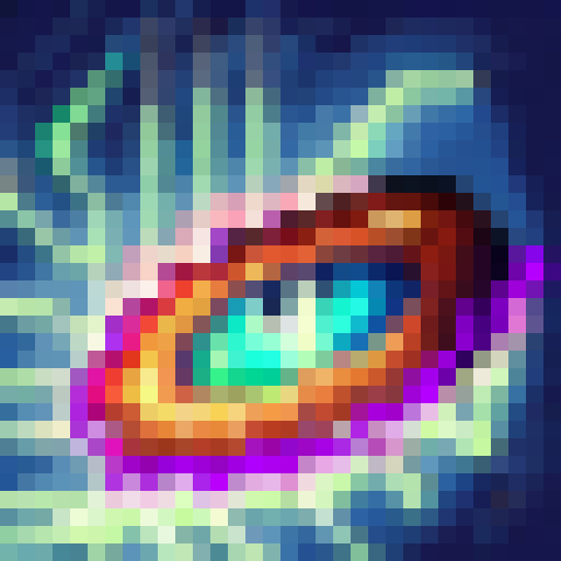 "Navigate through a maze of neon-lit caverns, battling robotic spiders and dodging laser traps, as the pixelated hero armed with a glowing plasma sword traverses the 32x32 skill art landscape of an otherworldly planet."