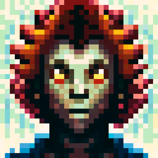 demogorgon from stranger things, cute, game icon, 32x32 pixel art, sRGB, skill art, close up, portrait