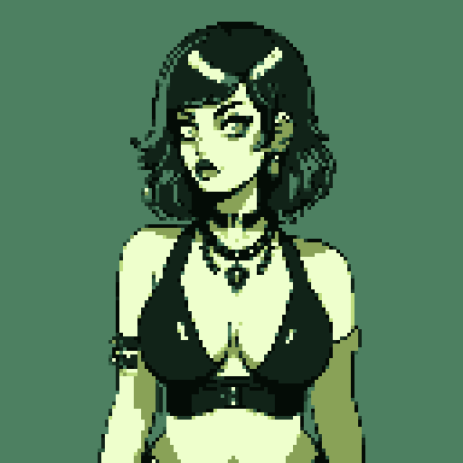 curvy, busty goth girl , whole head portrait, black hair, purple eyeshadow, red lipstick, wearing bikini, studded collar, glamour shot, vibrant srgb colors, edgy aesthetic