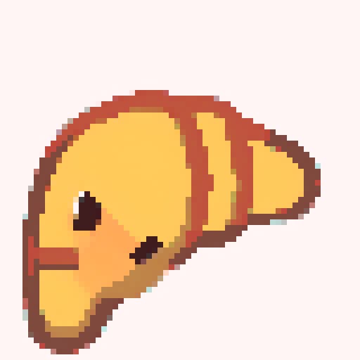 pixel art with a white background and a contour for the shape
