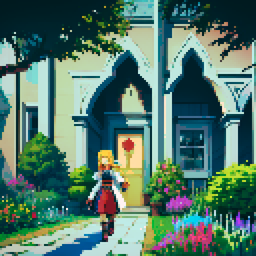 An adventurer walking into a home