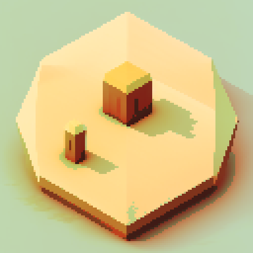 golden sand dunes, hexagonal map icon