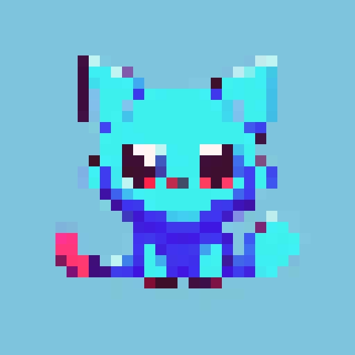 small, adorable creature with big, expressive eyes, vibrant and bold colors, detailed shading