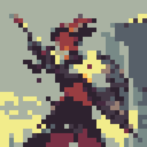 valiant knight, brown-haired, no helmet, wielding a sword and shield, shield embossed with a golden "V", oblique side view