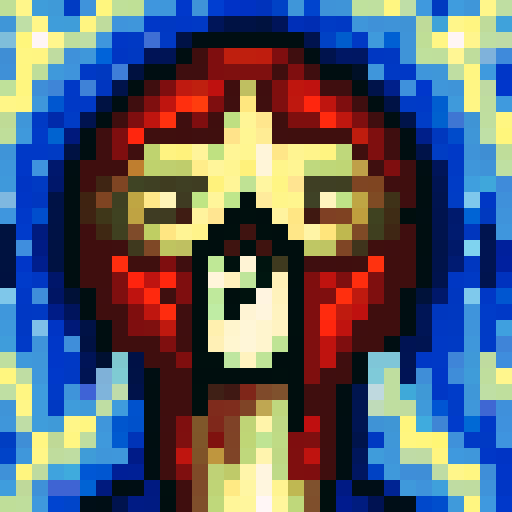 icon sword, vibrant blue, pixelated, game icon, skillfully crafted, intricate details, 32x32 pixels, sRGB colors, close-up view, portrait style, dynamic shading, glossy finish