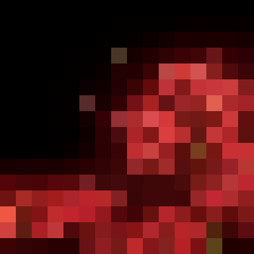 red spider lily, rendered in a 16x16 pixel portrait style