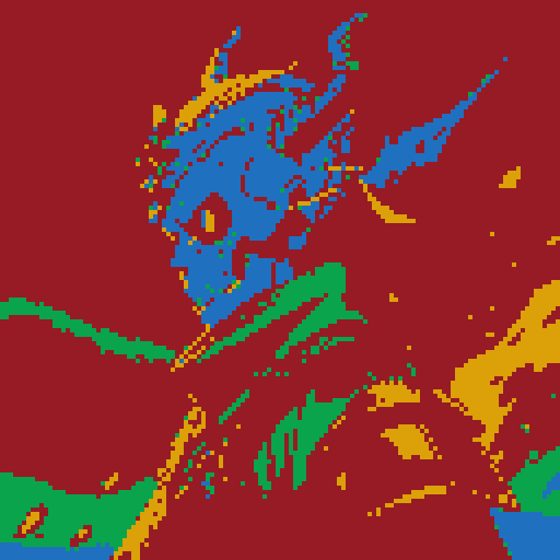 Skull-Helm warrior Wearing Demonic Armor