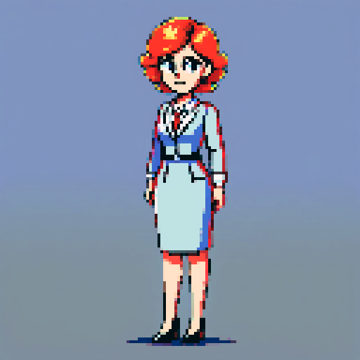 HR manager, formal dress, German national, pixel art, sRGB
