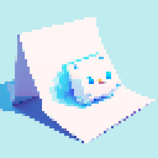 the surface of folded paper