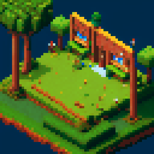 isometric view, hero with a fork, wood terrain, NES-style pixel art, enemies, Zelda-like game screenshot