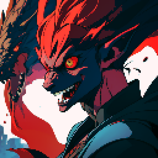 dark dragon with blood eyes