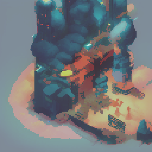 blue glowing magic staff, intricate pixelated design, shimmering energy pulsating from the core, vibrant shades of cobalt and sapphire, intricate details creating a mesmerizing visual, nostalgic retro feel, crisp and clean pixel art style