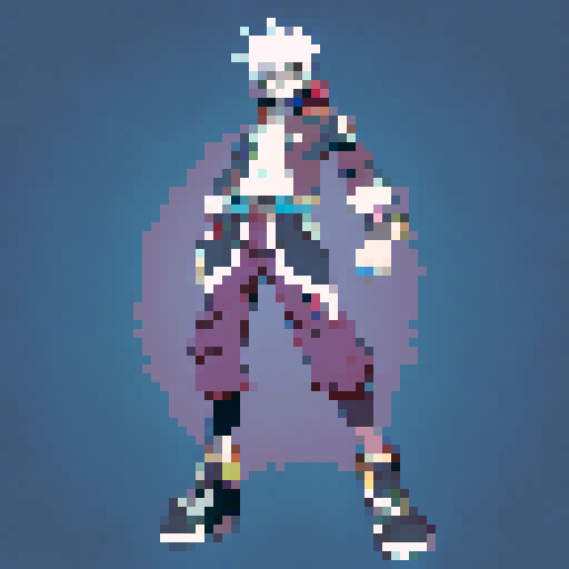 fullbody, kamino from gurren lagann, gray tones