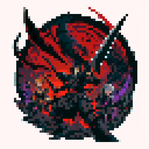 pixel art, sRGB, bag filled with various deadly weapons, sharp blades, shiny guns, menacing brass knuckles, sleek throwing knives, lethal poison vials, explosive grenades, powerful crossbows, medieval battle axes, futuristic laser swords, bloodstained machetes, ornate daggers, stealthy ninja stars, glinting shurikens, deadly arrows, intimidating spiked maces, dangerous chainsaws, brutal spiked baseball bats, ominous black smoke bombs, sinister-looking scythes, ancient mystical staffs