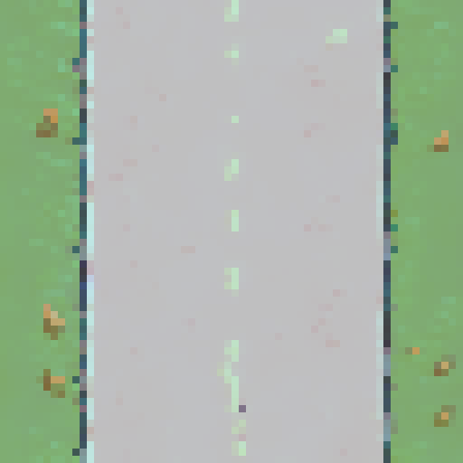 Design a 2D pixel map portraying a dark, terrainless landscape in a top-down view. The 50x50 canvas showcases a uniform dark surface. Scatter small, discreet stone ruins on both sides, avoiding dominance. Employ simple shapes to imply ancient structures, blending with the environment. Emphasize mystery and solitude. Keep ruins subtle, amplifying intrigue while retaining a vast, simplistic feel.