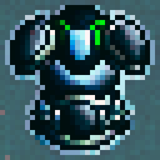 pitch black armor with white trim