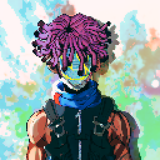 Anime character with dreads